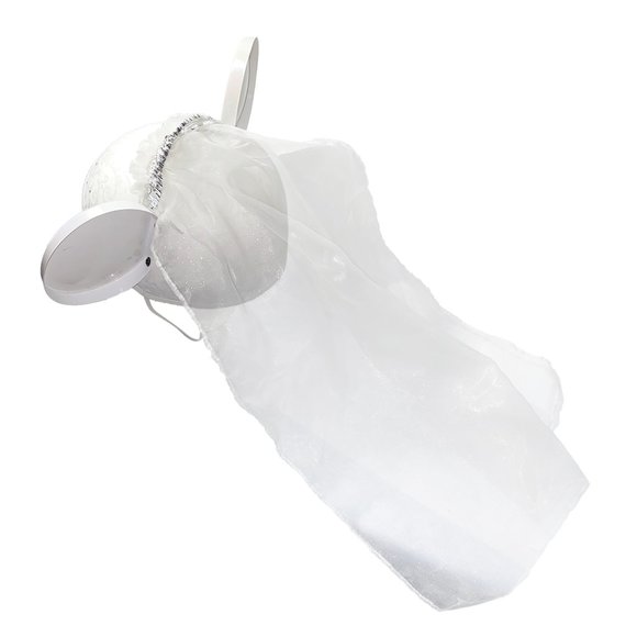 DISNEY Minnie Mouse Wedding Bride Veil Ears - OS White Costume Hat - Picture 3 of 5